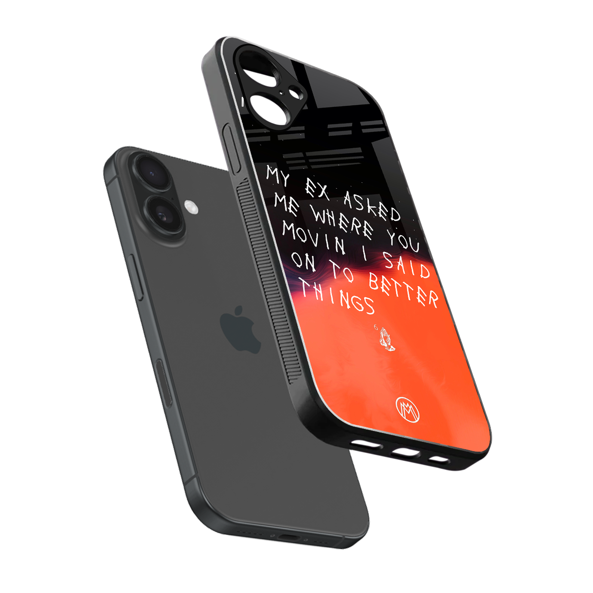moving on back phone cover | glass case for iphone 16