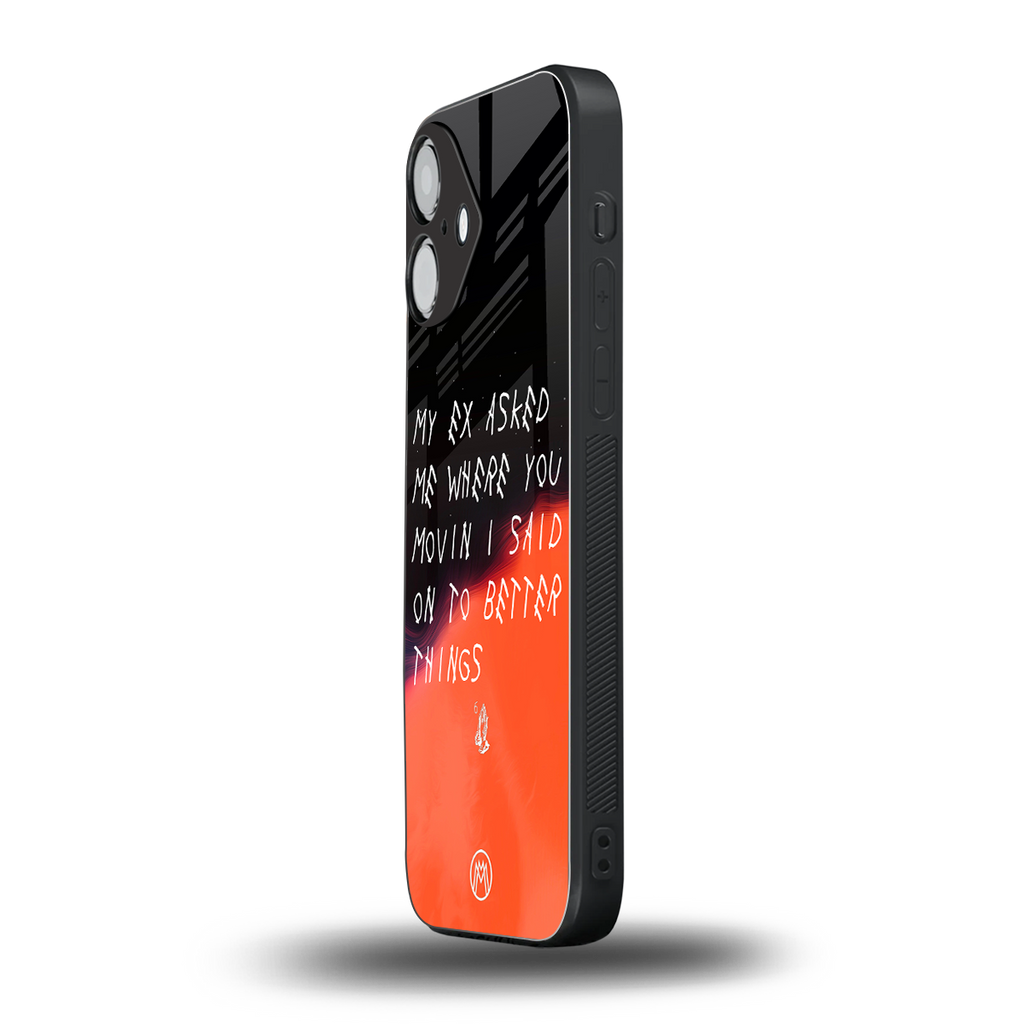 moving on back phone cover | glass case for iphone 16