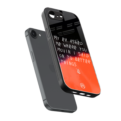 moving on back phone cover | glass case for iphone 16e
