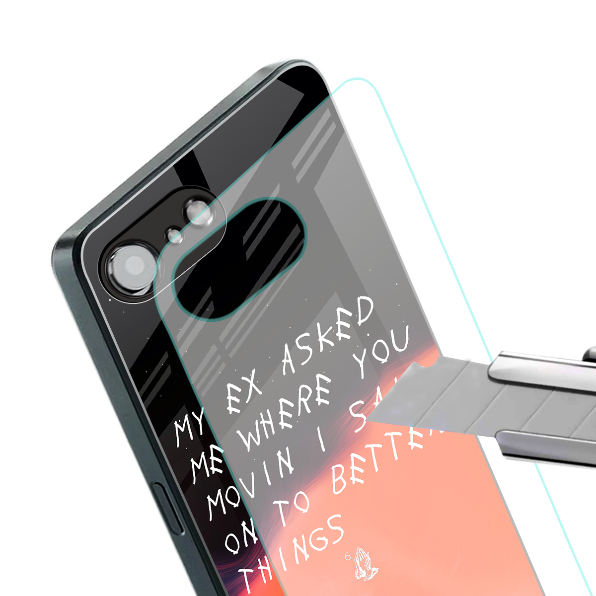moving on back phone cover | glass case for iphone 16e