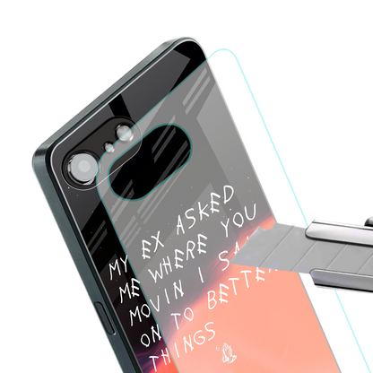 moving on back phone cover | glass case for iphone 16e
