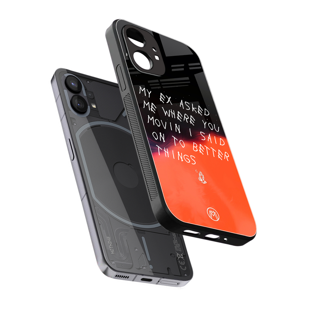 moving on back phone cover | glass case for nothing phone 1