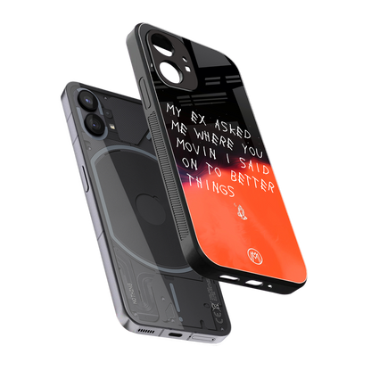 moving on back phone cover | glass case for nothing phone 1