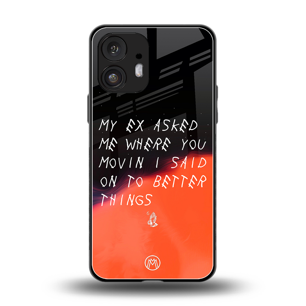 moving on back phone cover | glass case for nothing phone 2