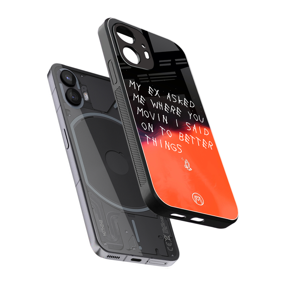moving on back phone cover | glass case for nothing phone 2