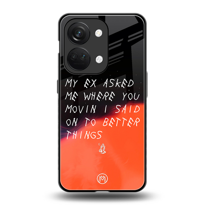 moving on back phone cover | glass case for oneplus nord 3