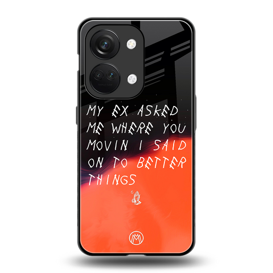 moving on back phone cover | glass case for oneplus nord 3