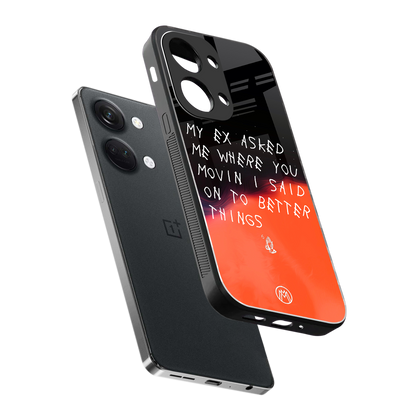 moving on back phone cover | glass case for oneplus nord 3