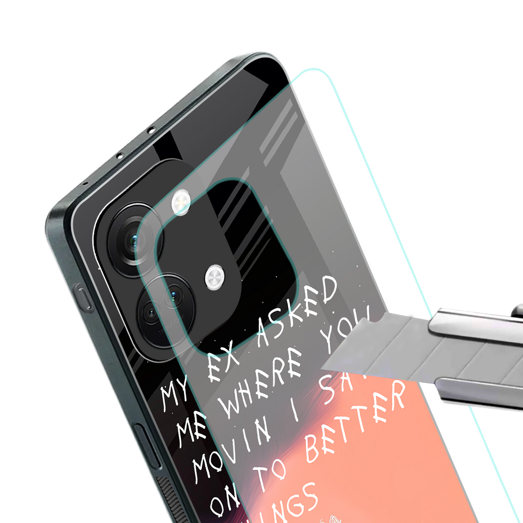 moving on back phone cover | glass case for oneplus nord 3