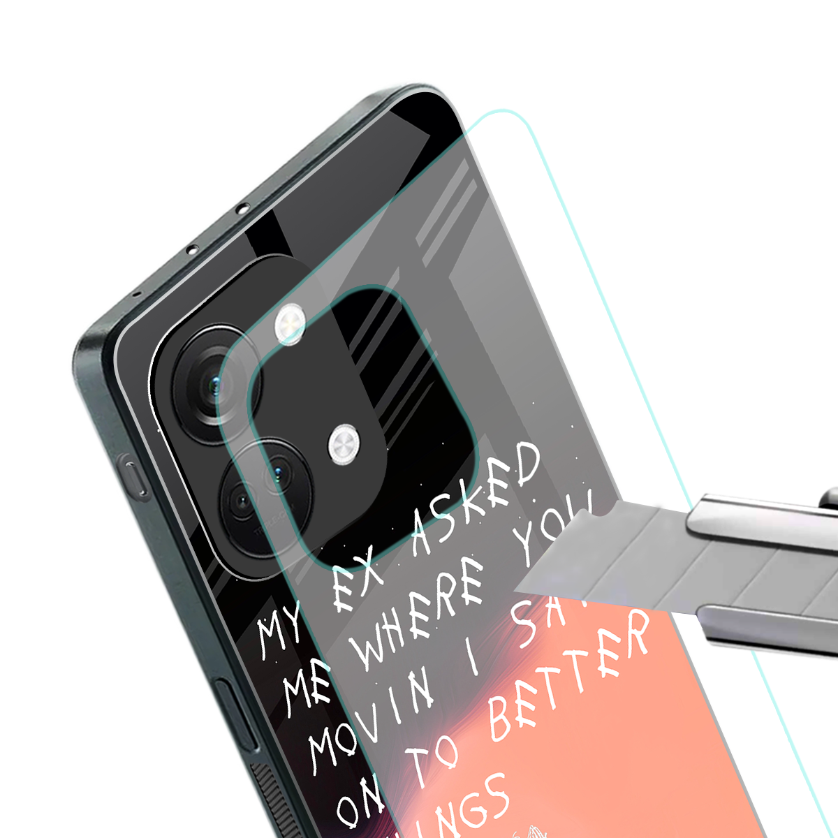 moving on back phone cover | glass case for oneplus nord 3