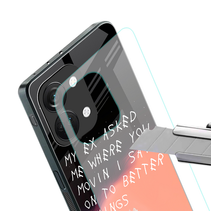 moving on back phone cover | glass case for oneplus nord 3