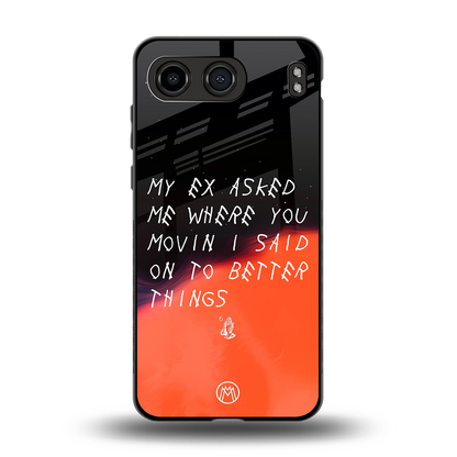 moving on back phone cover | glass case for oneplus nord 4