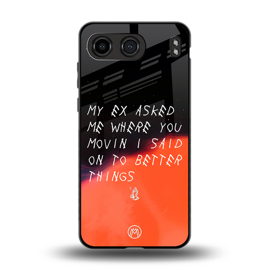 moving on back phone cover | glass case for oneplus nord 4