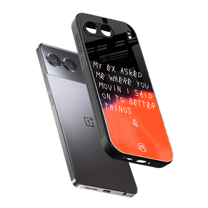 moving on back phone cover | glass case for oneplus nord 4