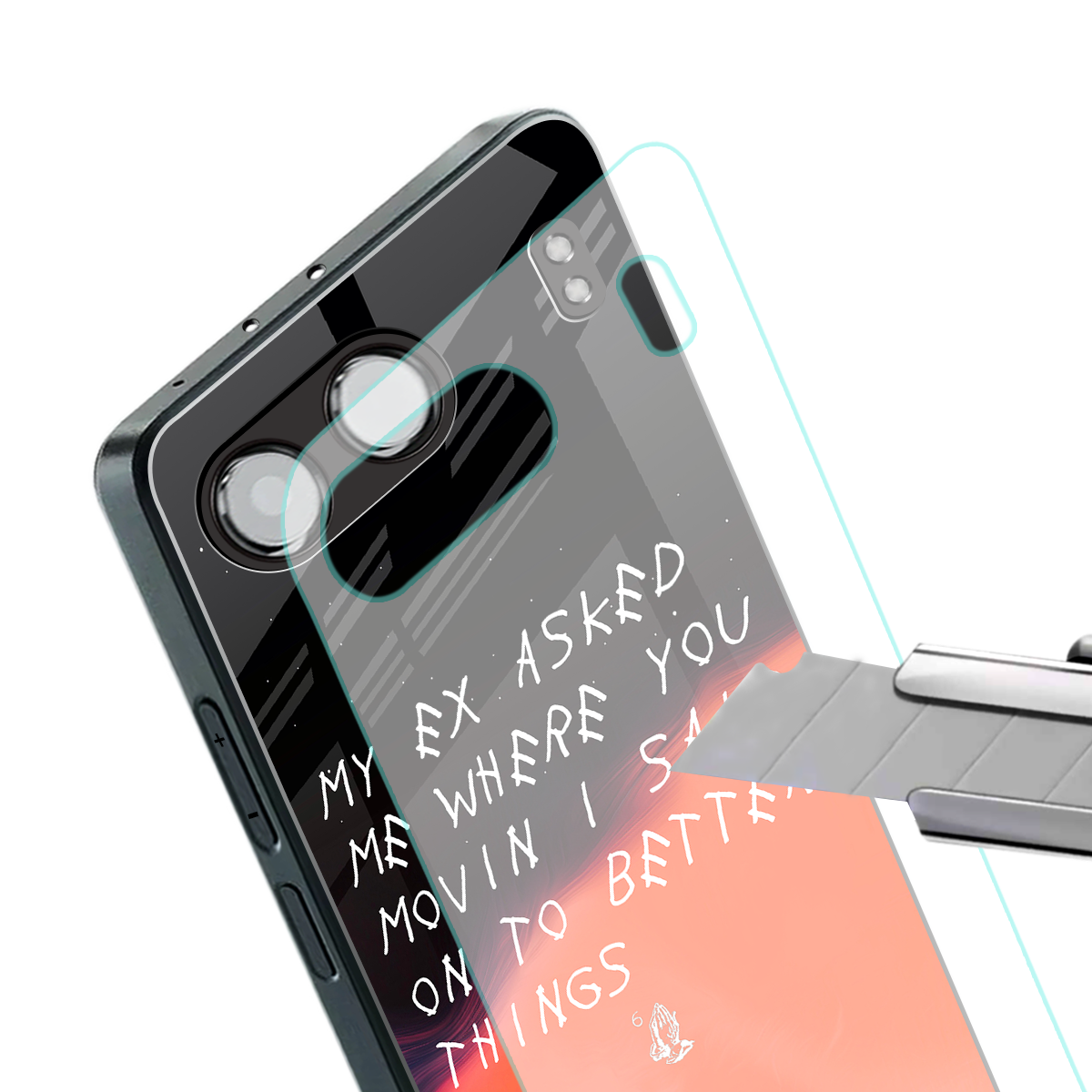moving on back phone cover | glass case for oneplus nord 4