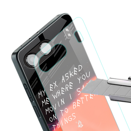 moving on back phone cover | glass case for oneplus nord 4