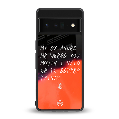 moving on back phone cover | glass case for google pixel 6 pro