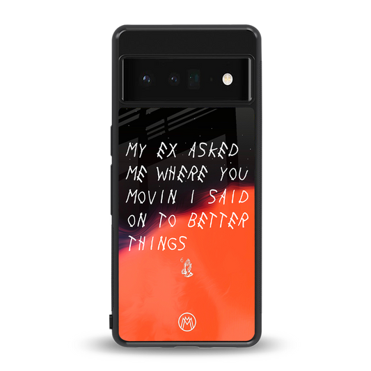 moving on back phone cover | glass case for google pixel 6 pro