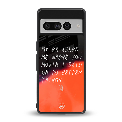 moving on back phone cover | glass case for google pixel 7 pro