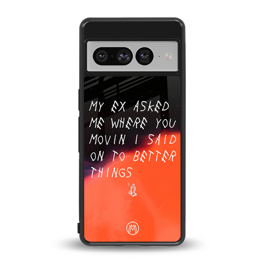 moving on back phone cover | glass case for google pixel 7 pro