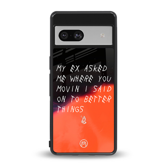 moving on back phone cover | glass case for Google Pixel 7