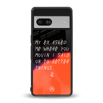 moving on back phone cover | glass case for Google Pixel 7A