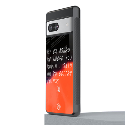 moving on back phone cover | glass case for Google Pixel 7A