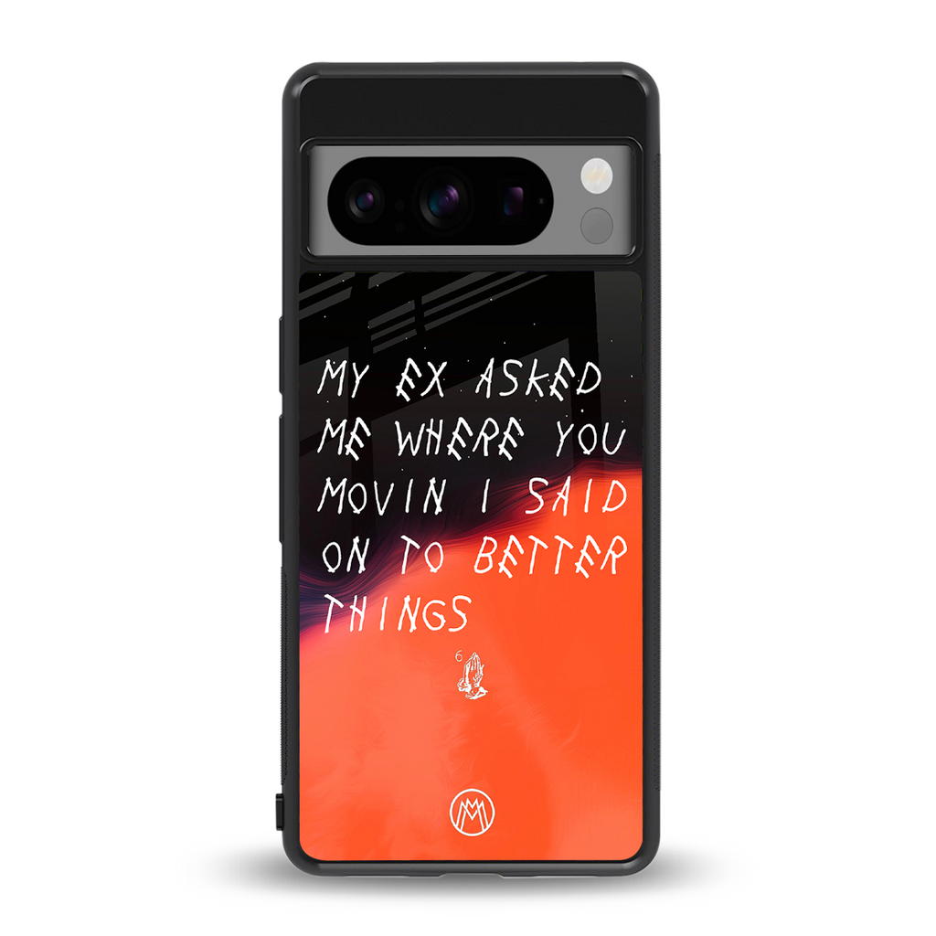 moving on back phone cover | glass case for google pixel 8 pro