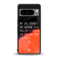 moving on back phone cover | glass case for google pixel 8 pro