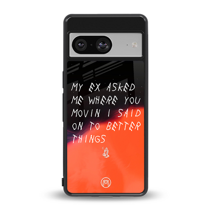 moving on back phone cover | glass case for Google Pixel 8