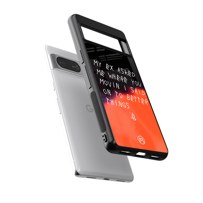 moving on back phone cover | glass case for Google Pixel 8