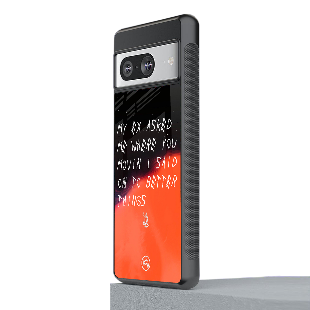 moving on back phone cover | glass case for Google Pixel 8