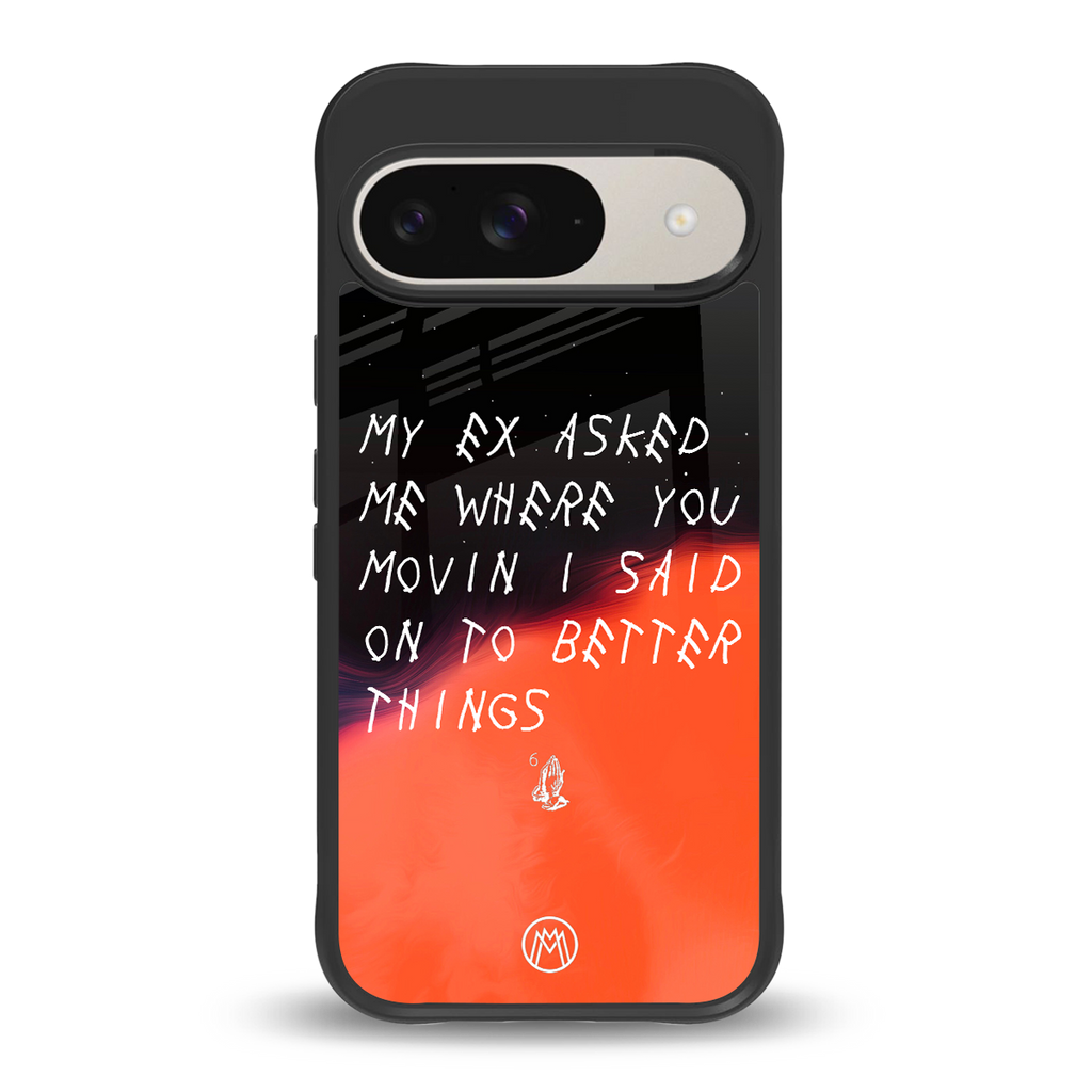 moving on back phone cover | glass case for google pixel 9
