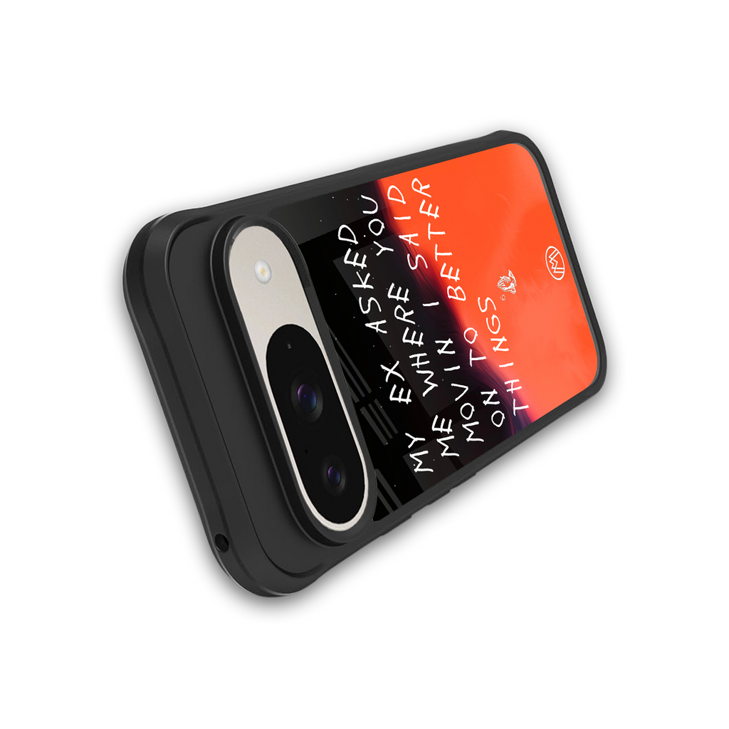 moving on back phone cover | glass case for google pixel 9