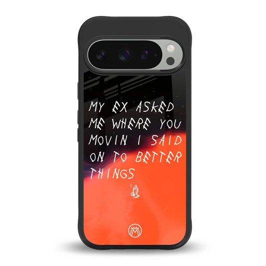 moving on back phone cover | glass case for google pixel 9 pro xl