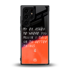 moving on back phone cover | glass case for samsung galaxy s23 ultra