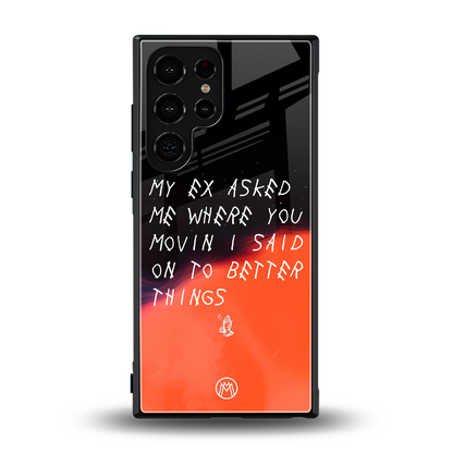 moving on back phone cover | glass case for samsung galaxy s23 ultra