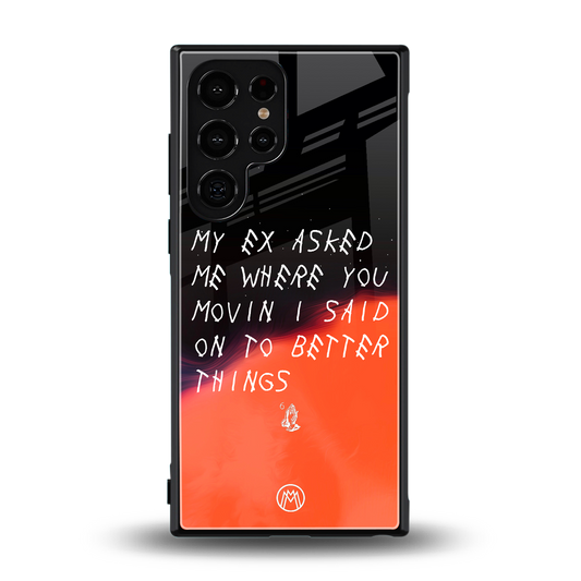 moving on back phone cover | glass case for samsung galaxy s23 ultra