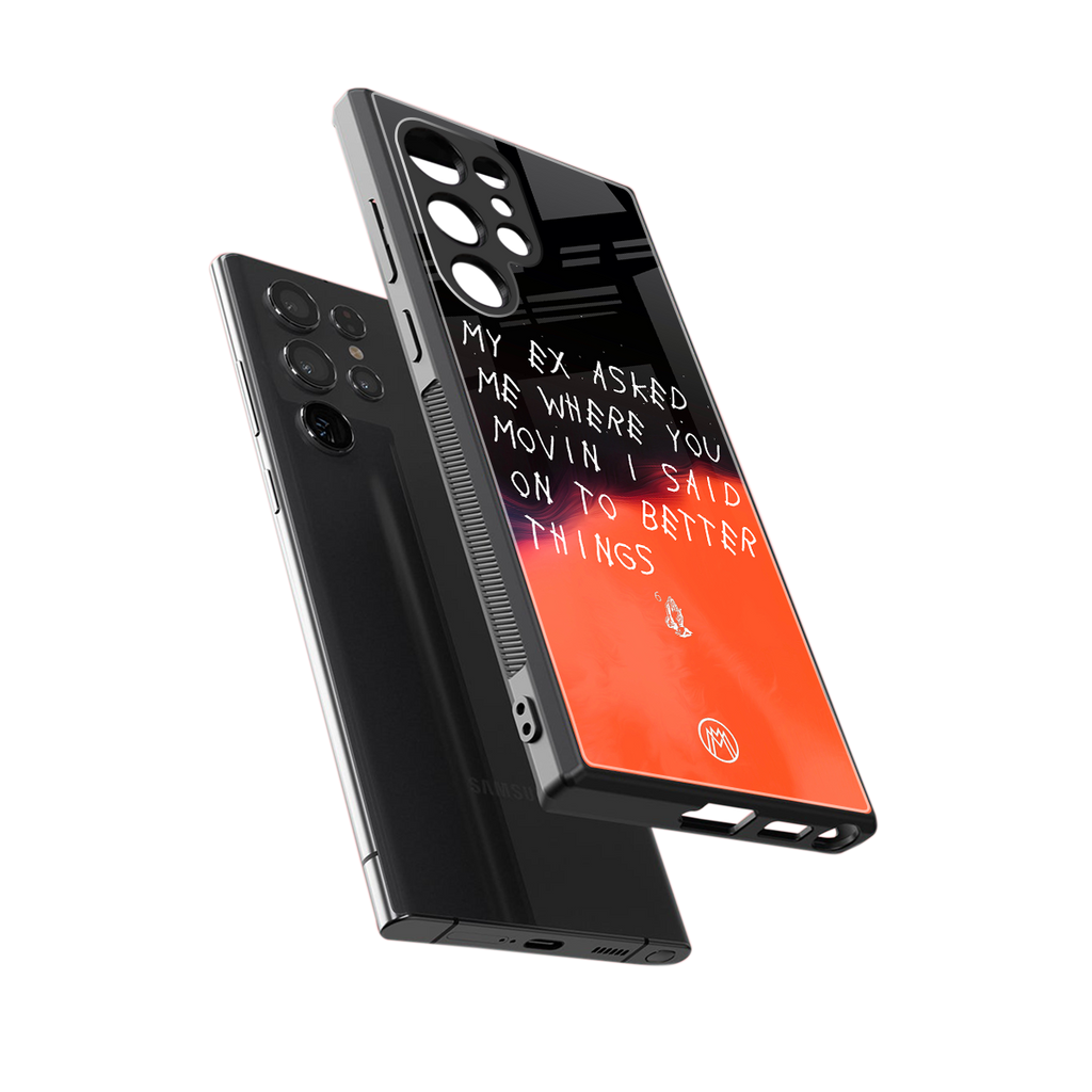 moving on back phone cover | glass case for samsung galaxy s23 ultra