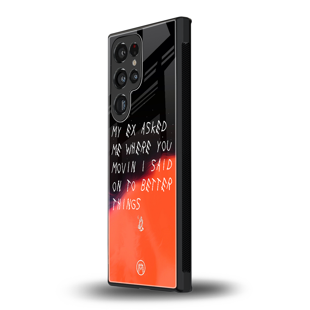 moving on back phone cover | glass case for samsung galaxy s23 ultra