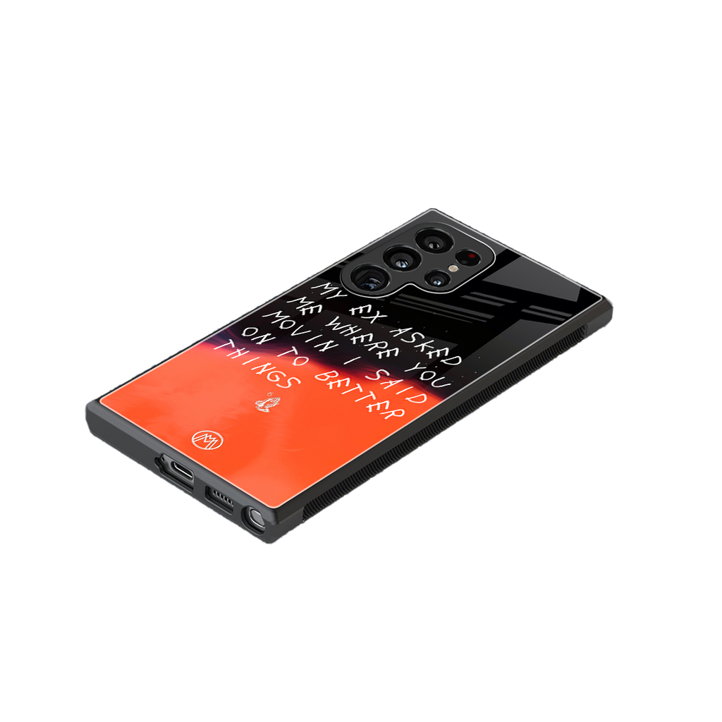 moving on back phone cover | glass case for samsung galaxy s23 ultra