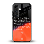 moving on back phone cover | glass case for samsung galaxy s24