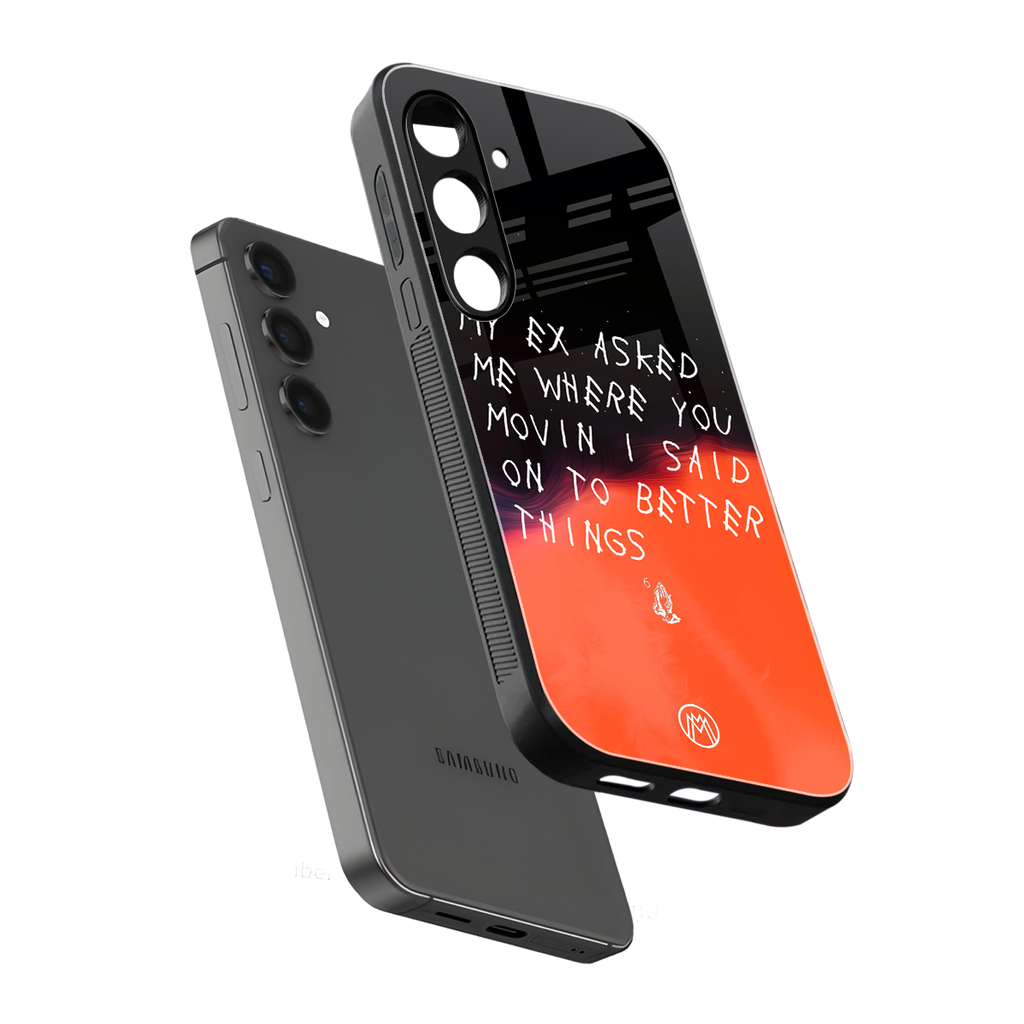 moving on back phone cover | glass case for samsung galaxy s23 plus