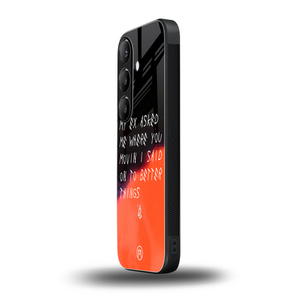 moving on back phone cover | glass case for samsung galaxy s24 plus