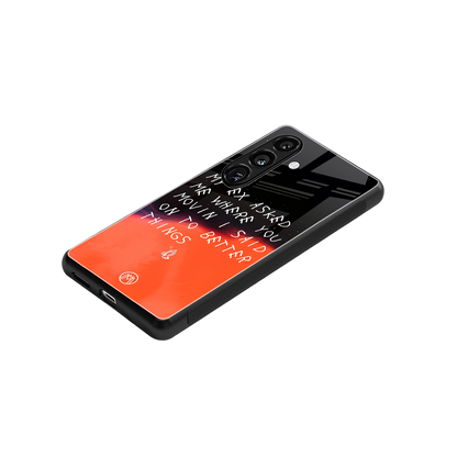 moving on back phone cover | glass case for samsung galaxy s24 plus