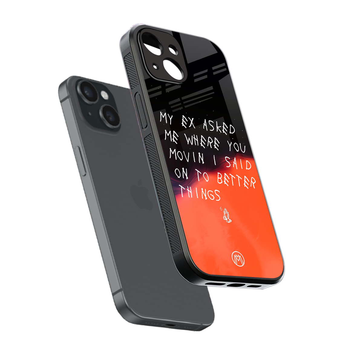 moving on back phone cover | glass case for iphone 15