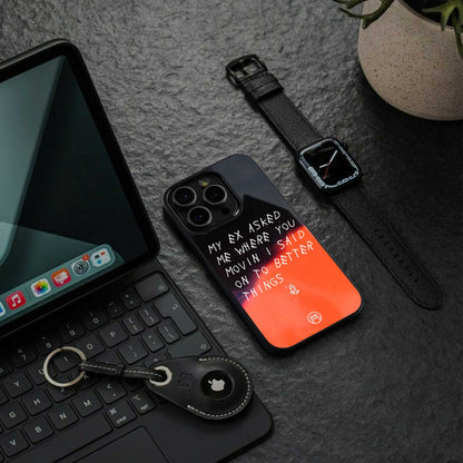 moving on back phone cover | glass case for iphone 14 pro max