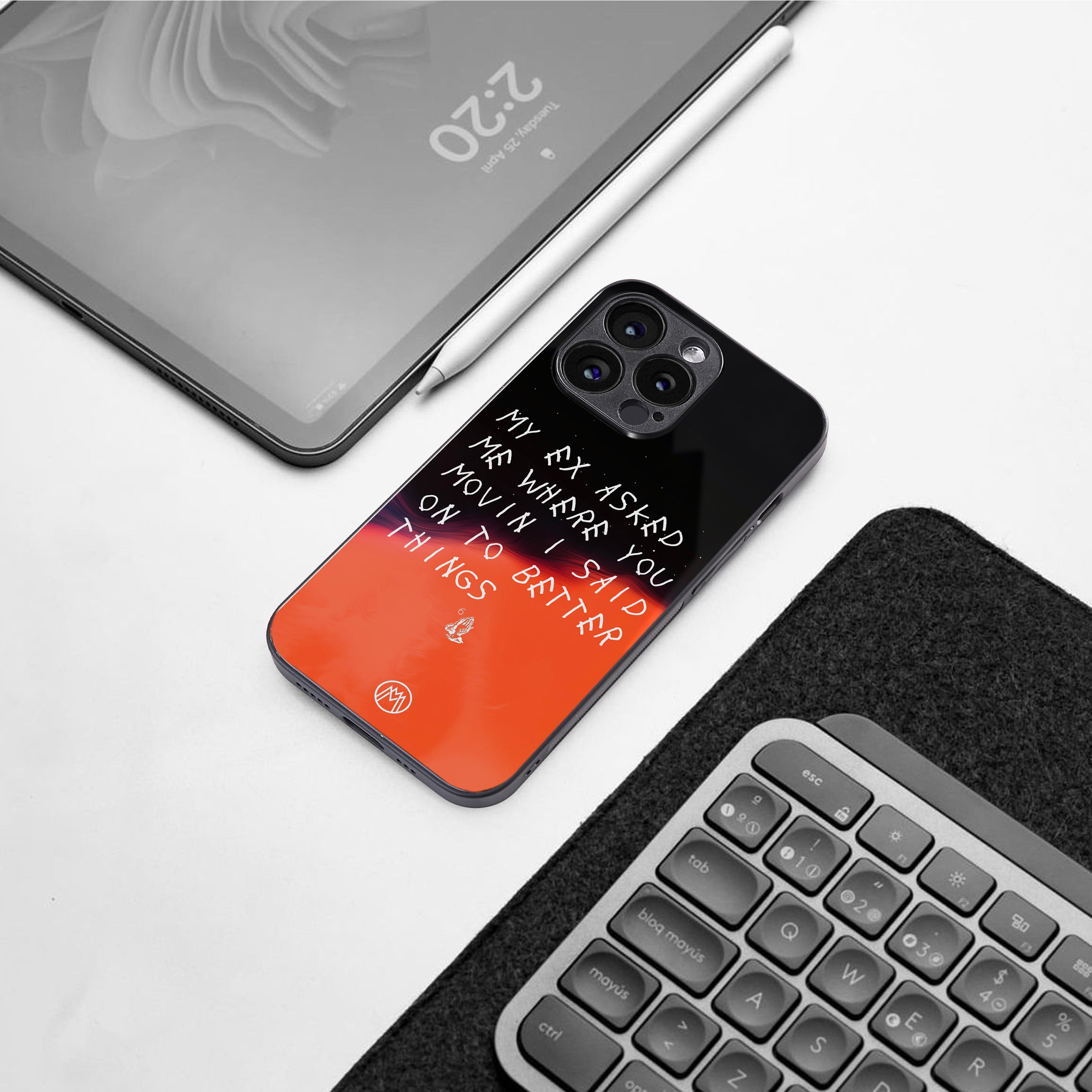 moving on back phone cover | glass case for iphone 16 pro max