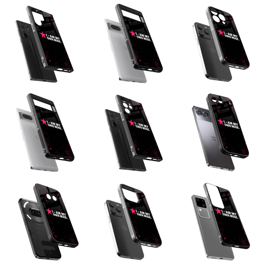 Durable Glass Back Mobile Case for iPhone, Samsung, OnePlus, Google Pixel, Redmi, Vivo, Oppo