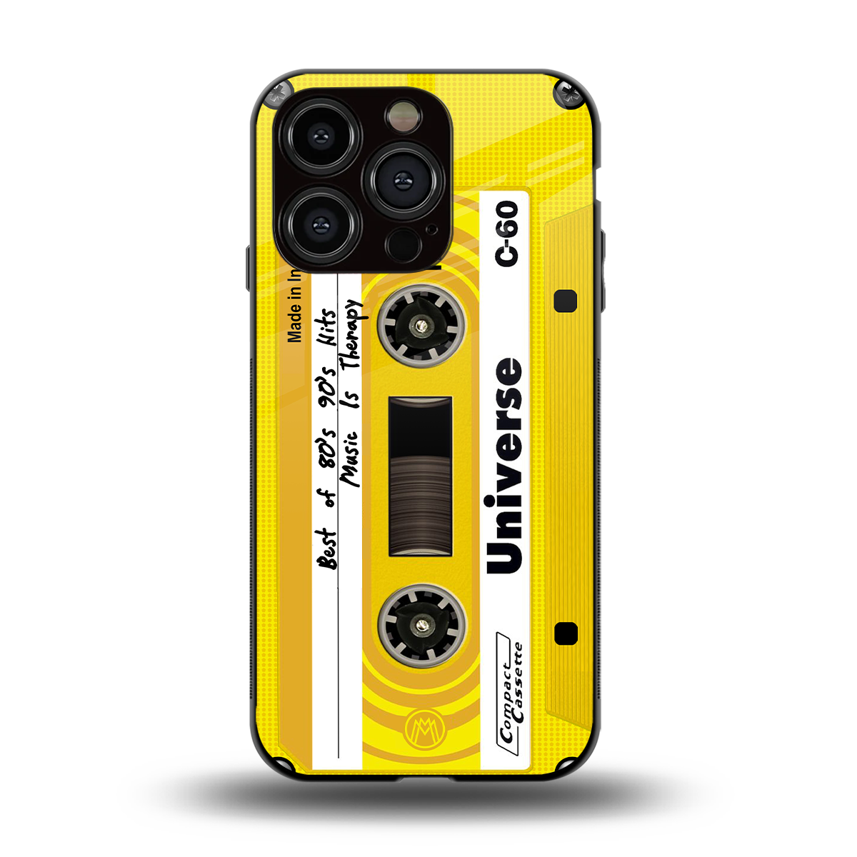 music is therapy back phone cover | glass case for iphone 15 pro